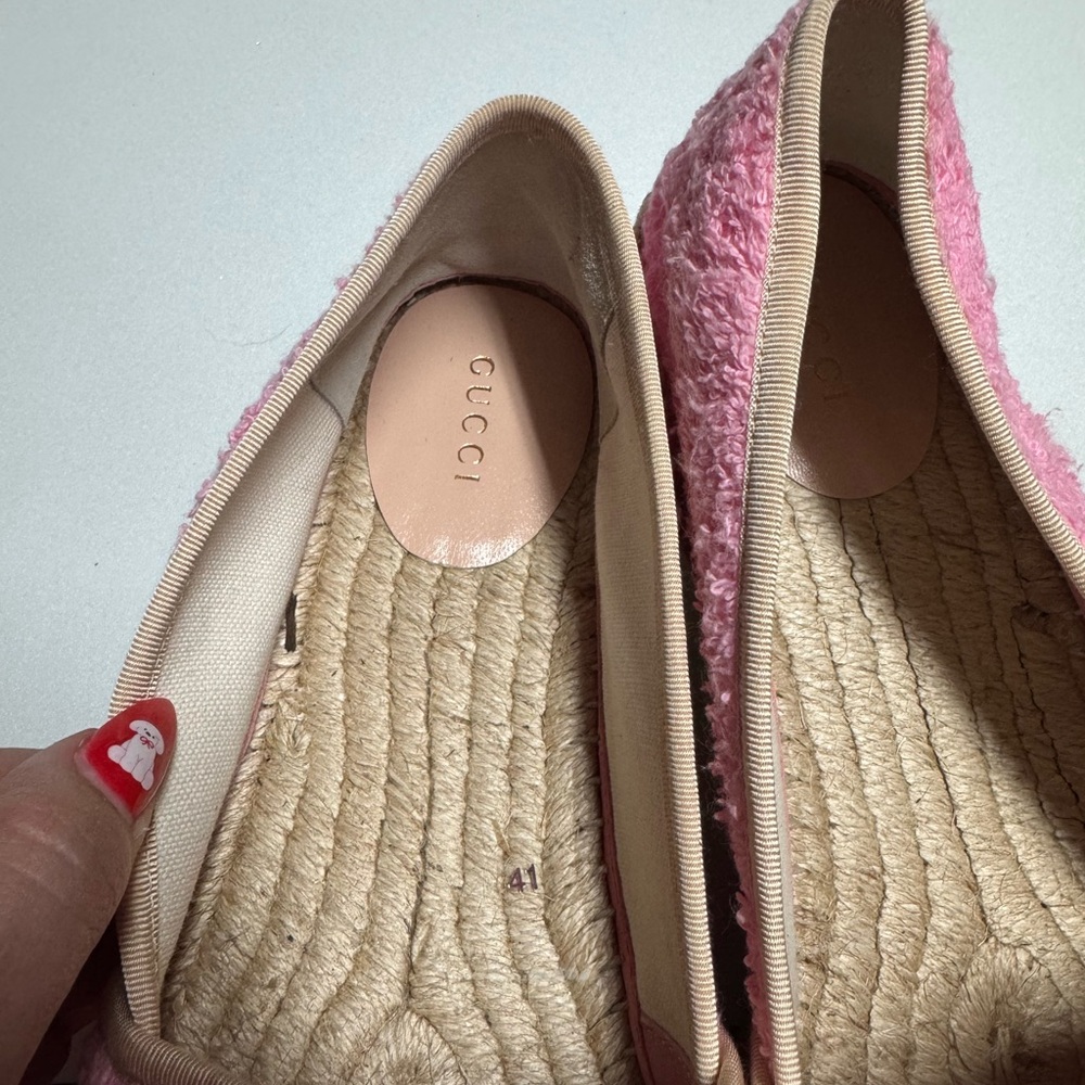 Gucci Pink Espadrilles with Iconic Logo - Picture 2 of 4
